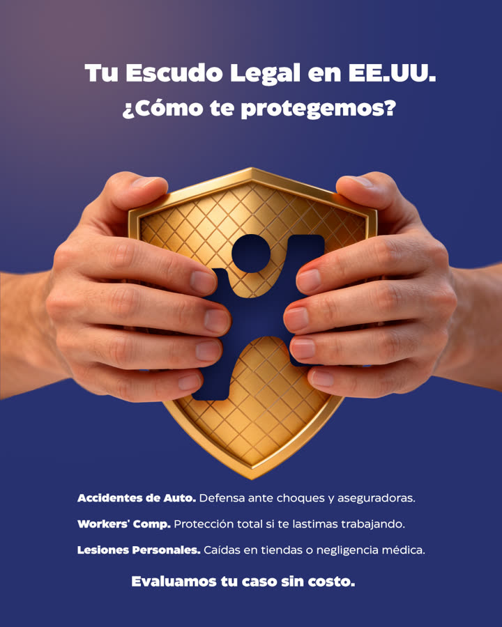 Conexión Legal post: Tu Escudo Legal en EE.UU. — hands holding a shield with the Conexión Legal mark